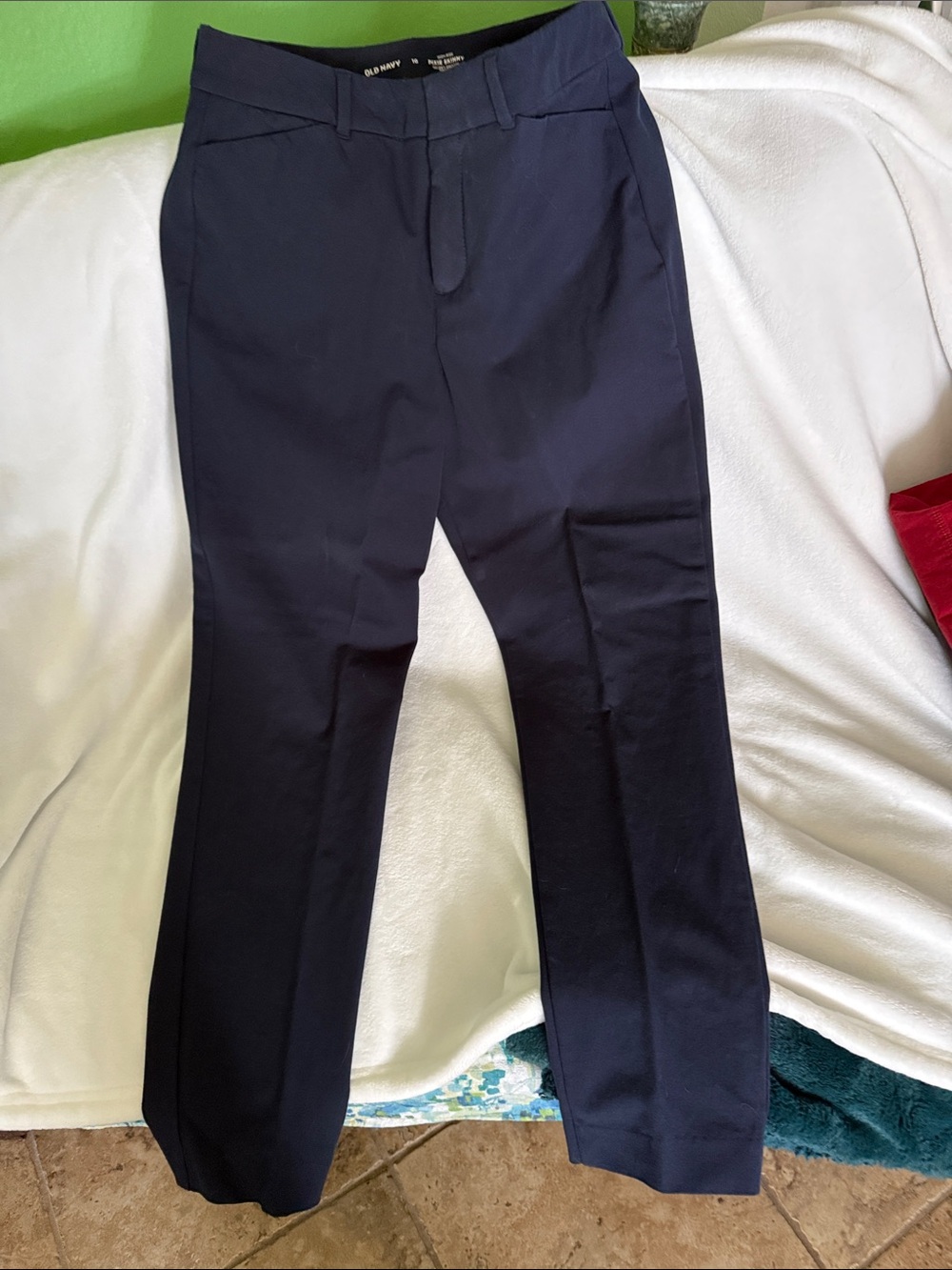 Old Navy Women's Navy Straight-Leg Dress Trousers